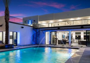 EXTERIOR SPIRAL STAIRS-OVERHANGS-LIGHING